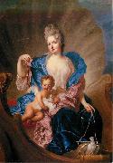 Francois de Troy, Portrait of Countess of Cosel with son as Cupido.